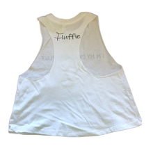 Load image into Gallery viewer, Happy place cropped tank - White
